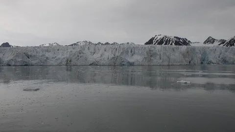 Glacier on Svalbard, Arctic - view from expedition vessel Stock Footage 116239136