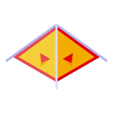 Glacier tent post icon isometric vector. Ice polar Stock Illustration