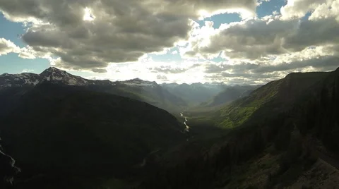 Glacier Valley Aerial Stock Footage 44093686