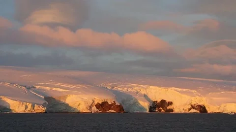 Glacier view across the ocean Video stock 68768128