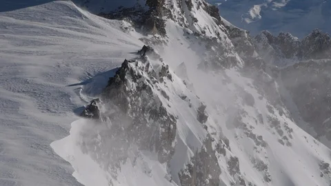 Glacier view from Punta Helbronner Stock Footage 91612091