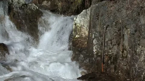Glacier waterfall Stock Footage 17599693