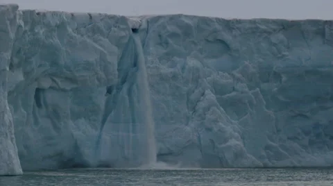 Glacier Waterfall Stock Footage 52921229