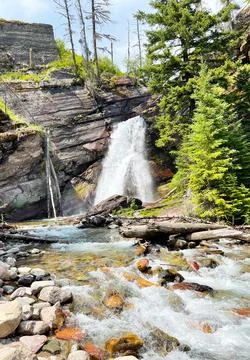 Glacier Waterfall Stock Photos