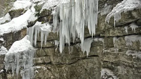 Glacier in the winter Video stock 10887625