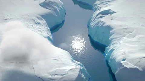 Glaciers Aerial View Vídeo Stock 76841686