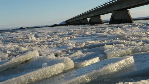 Glaciers Effect By Global Warming in Eyrarbakki, Sandy Beach  Iceland Stock Footage 118259657