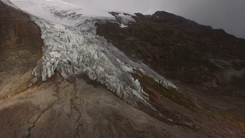 Glaciers at the Side of Mt. Cayambe Video stock 73045218