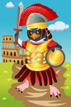 Gladiator Bird Stock Illustration