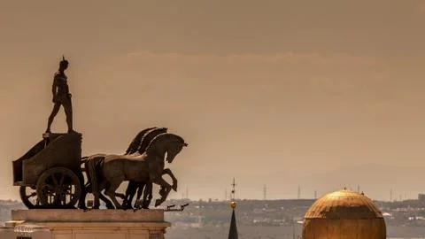 Gladiator on chariot Stock Photos