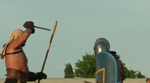 Gladiator game Retiarius Secutor 10 Video stock 32246911