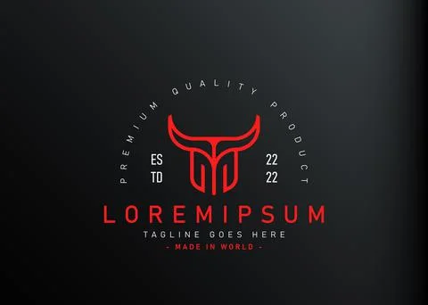 Gladiator helmet logo design. Vector illustration of modern simple line art g Illustration