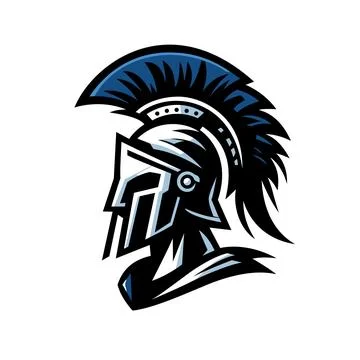 Gladiator Helmet Logo Stock Illustration