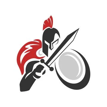 Gladiator logo image design Stock Illustration