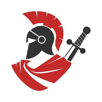 Gladiator logo image design Stock Illustration
