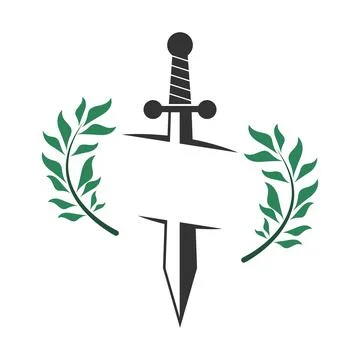 Gladiator logo image design Stock Illustration
