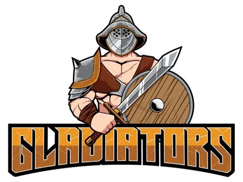 Gladiator Mascot Symbol Stockillustratie