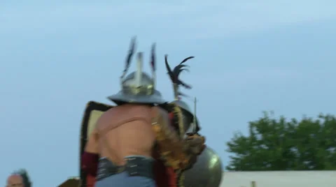 Gladiator munus Hoplomachus Thraex 03 Video stock 32249764