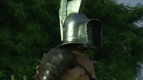 Gladiator munus Thraex Murmillo 07 Stock Footage 32260247