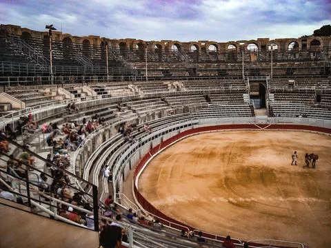 Gladiator scene in the arena Stock Photos