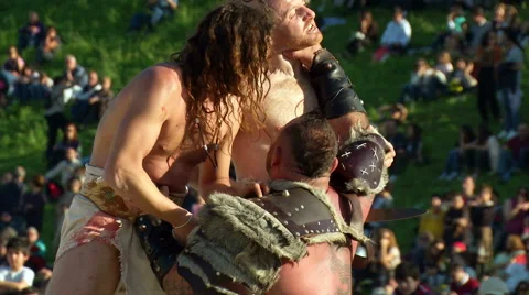 Gladiator slave fight death Video stock 62441833