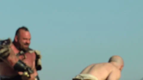 Gladiator slave fight Stock Footage 62441566