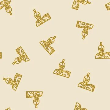 Gladiator sparta warrior line vector seamless pattern Stockillustratie
