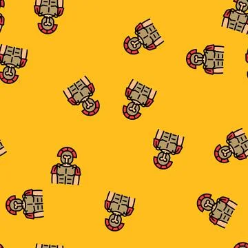 Gladiator sparta warrior vector seamless pattern Illustrazione stock