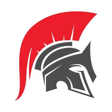 Gladiator, spartan logo design Stock Illustration