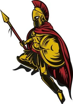 Gladiator vector roman warrior character in armor Stock-Illustration