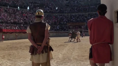 Gladiatorial combat in arena 库存影片 50926205