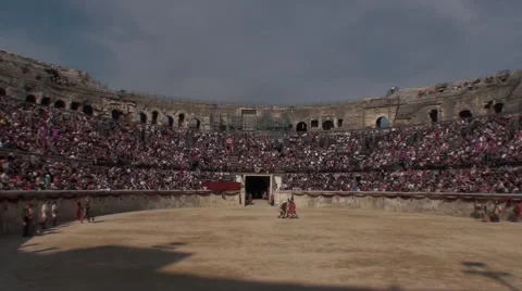 Gladiatorial combat in arena 库存影片 50927659