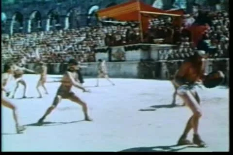 Gladiators fighting in arena Stock-Footage 11355102
