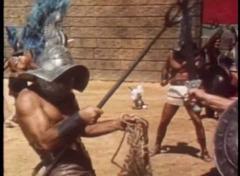 Gladiators fighting in arena Видео 260250456