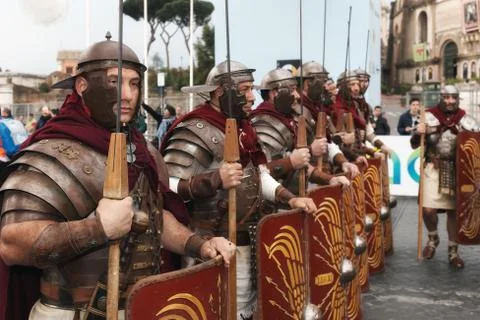 Gladiators in a row Stock Photos
