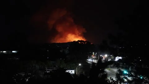 Gladstone, Qld Australia, September 5 2026 large fire from Dawson Highway 4k Vídeos de archivo 344741266