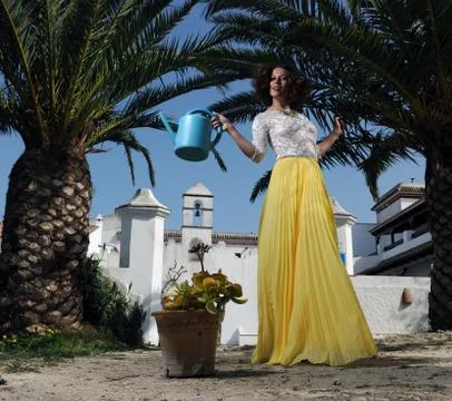 Glam gardener Stock Photos