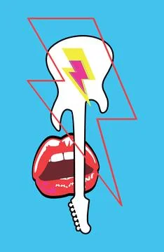 Glam rock Illustrazione stock