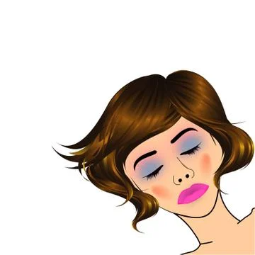 Glamor lady Stock Illustration