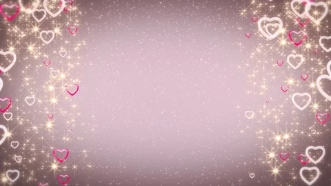 Glamorous Affair with dropping hearts Video stock 121128452