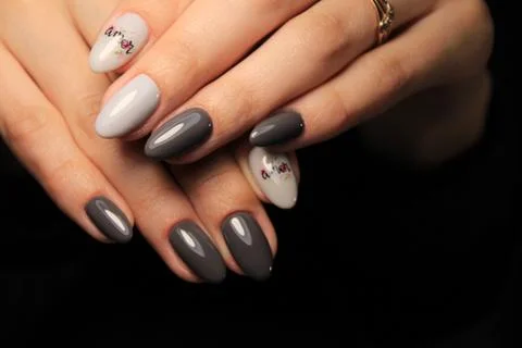 Glamorous beautiful manicure Stock Photos