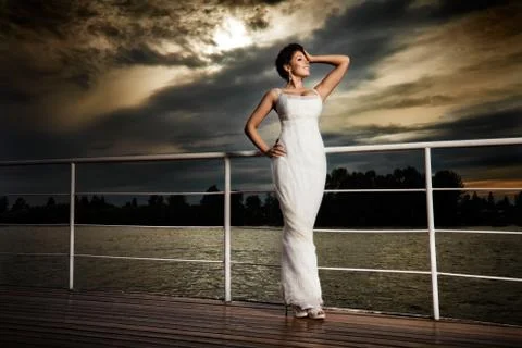 Glamorous bride. Stock Photos