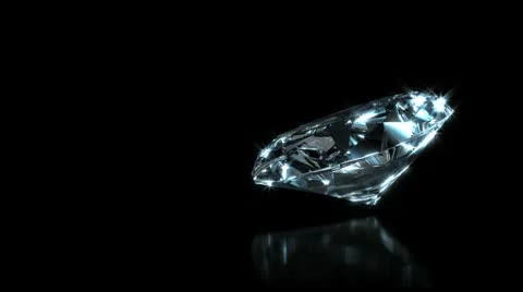Glamorous Diamond With Magic Sparks Stock Footage 8838851