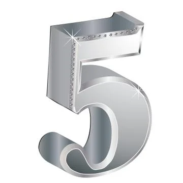 Glamorous, diamond number Stock Illustration