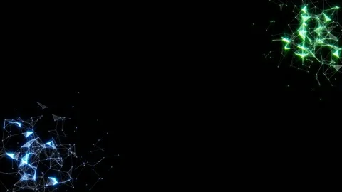 Glamorous elements. Transforming clouds in the corners of the screen. Depth of Stock Footage 95148884