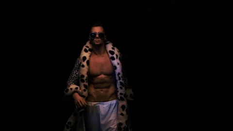 Glamorous guy dancing Stock Footage 92498106