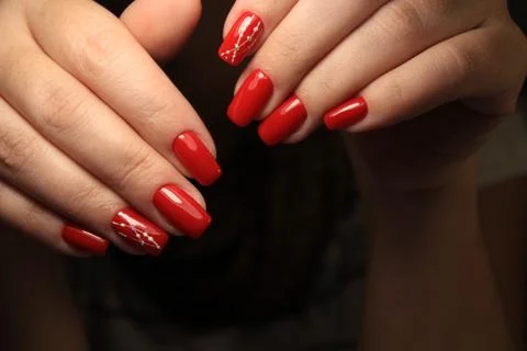 Glamorous manicure design Stock Photos
