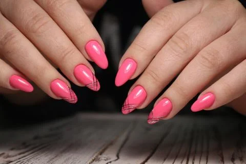Glamorous manicure of nails Stock Photos