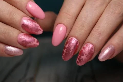 Glamorous manicure of nails Stock Photos