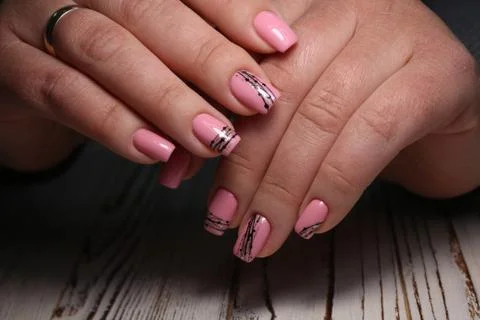 Glamorous manicure of nails Stock Photos